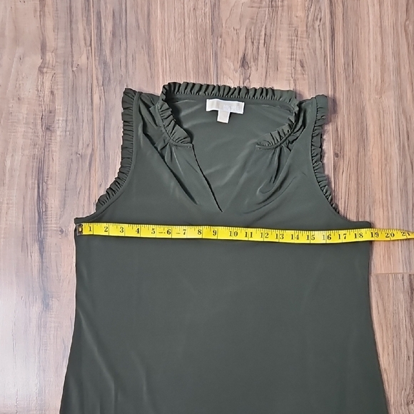 MICHAEL Michael Kors Women's Olive Green Sleeveless Midi Dress Large - Picture 7 of 9